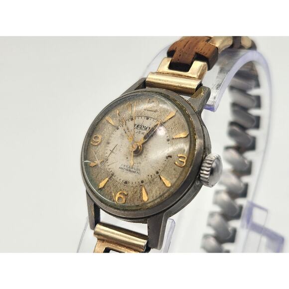 Vintage TERIAM 17 Jewels Incabloc Women's Wrist Mechanical Winder Watch - Picture 1 of 15